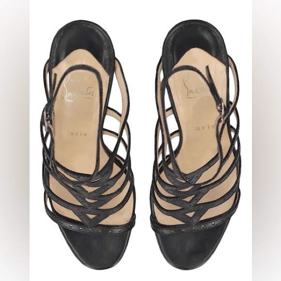 🖤👠Black Tout En V Cage Sandals from Christian Louboutin 🖤👠 - Picture 3 of 8